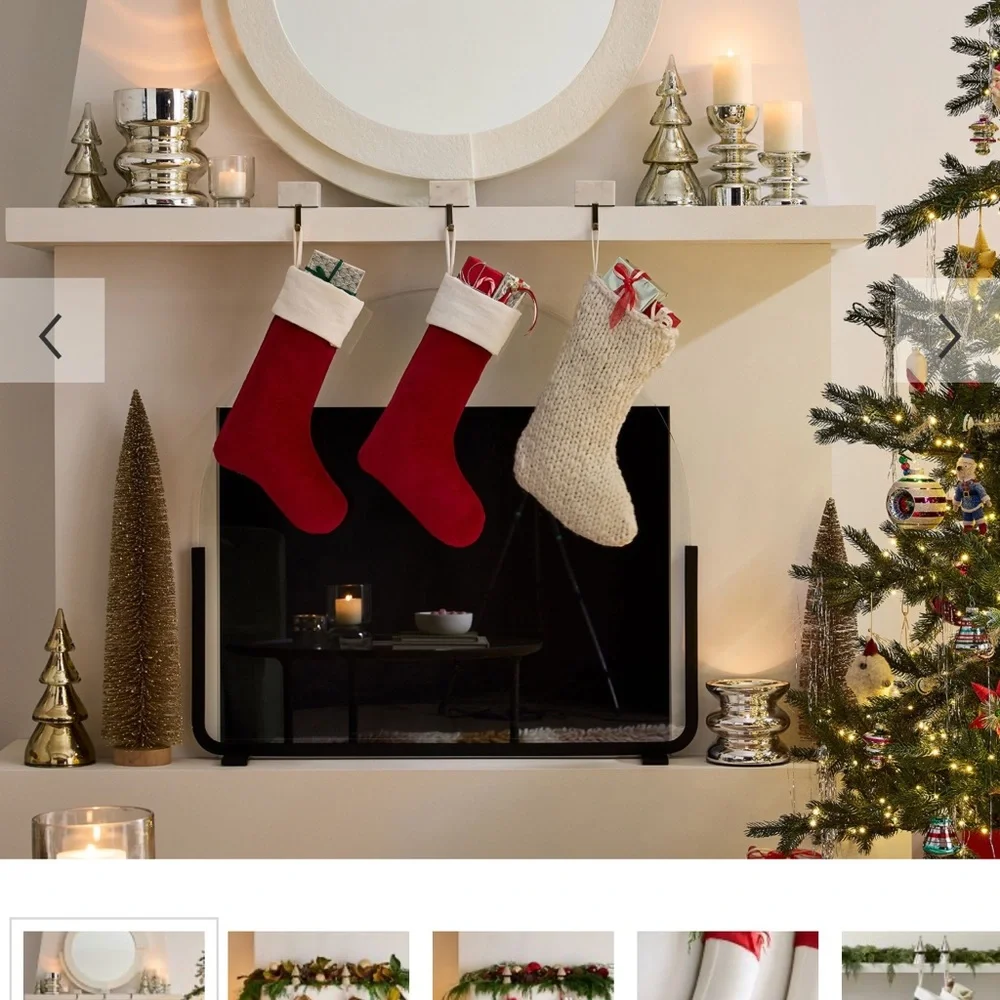 West elm Velvet Stocking, large